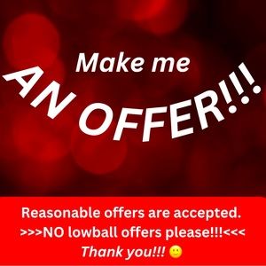 ✨Reasonable offers are accepted. >>>No lowball offers please!!!<<<💫Thank you!!!
